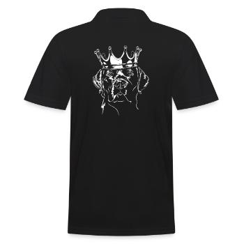 LABRADOR RETRIEVER Labbi Crown Dogs Wilsigns - Men's Polo Shirt - black - Back - Kai (181cm)