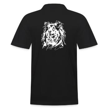 Rough Collie Dog Portrait Dog Dog Wilsigns - Polo Homme - noir - Dos - Kai (181cm)