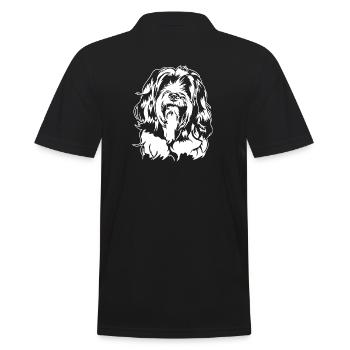 Tibetan Terrier Portrait Chien Portrait Chien Wilsigns - Polo Homme - noir - Dos - Kai (181cm)