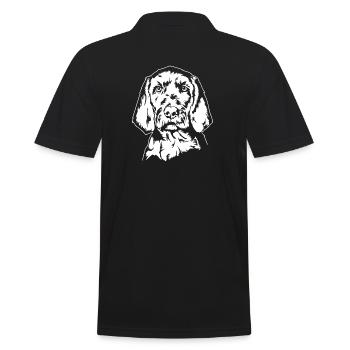 Vizsla Wirehaired Portrait Dog Dogs Wilsigns - Men's Polo Shirt - black - Back - Kai (181cm)