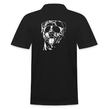 ROTTWEILER Cool Sunglasses Dog Dogs Wilsigns - Men's Polo Shirt - black - Back - Kai (181cm)