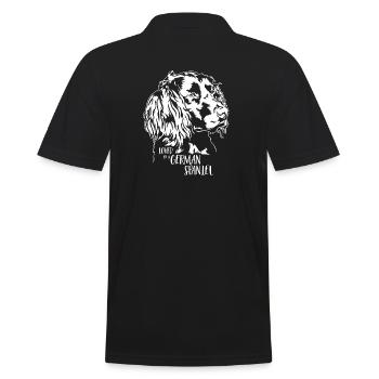 Aimé par un chien épagneul allemand disant Wilsigns - Polo Homme - noir - Dos - Kai (181cm)