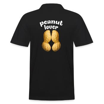 Amoureux de la cacahuète drôle Idée cadeau cadeau Couple - Polo Homme - noir - Dos - Kai (181cm)