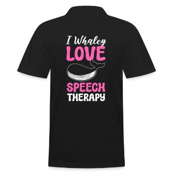 Speech pathologist - Men's Polo Shirt - black - Back - Kai (181cm)