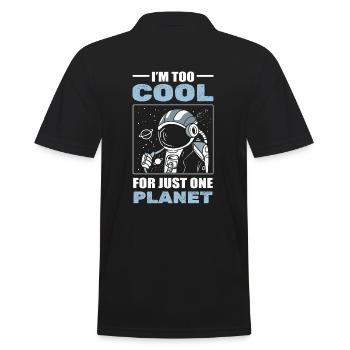 Astronaute Planet Ingénieurs aérospatiaux - Polo Homme - noir - Dos - Kai (181cm)