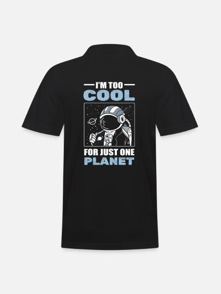Astronaut Planet Aerospace Engineers - Men's Polo Shirt - black