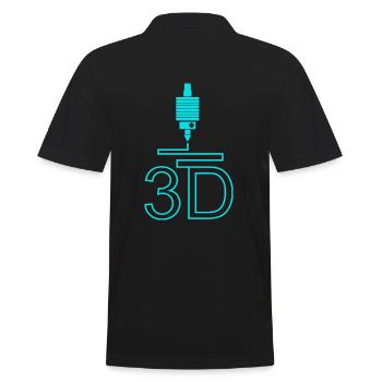 Impression 3D - Cadeau d'impression imprimante 3D - Polo Homme - noir - Dos - Kai (181cm)