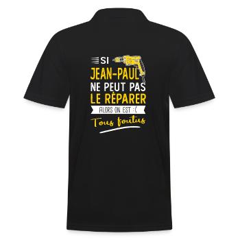 Jean Paul ne peut pas le réparer cadeau jean paul - Polo Homme - noir - Dos - Kai (181cm)