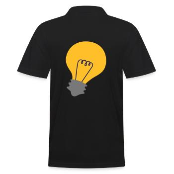 light bulb - Men's Polo Shirt - black - Back - Kai (181cm)