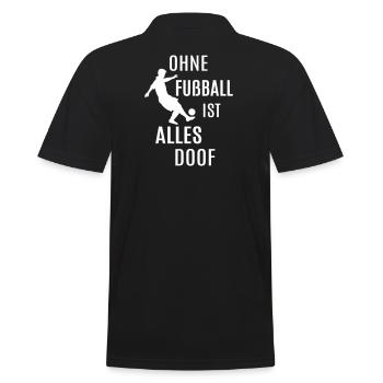 Fußball Fan Fußballspiel Fußballer Geschenkidee - Männer Poloshirt - Schwarz - Hinten - Kai (181cm)