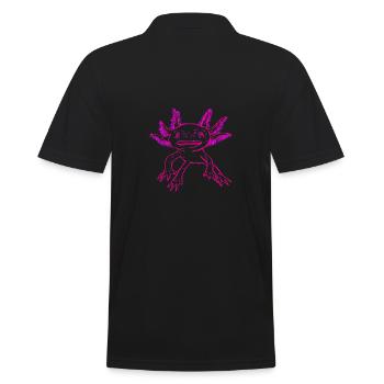 Axolotl - Men's Polo Shirt - black - Back - Kai (181cm)