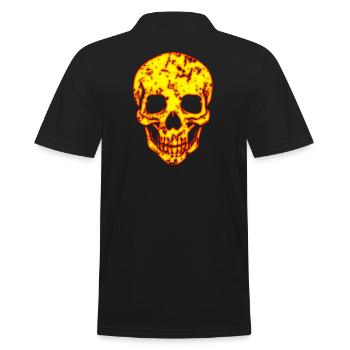Glowing skull - Men's Polo Shirt - black - Back - Kai (181cm)
