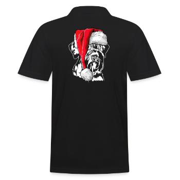 Père Noël géant Schnauzer chiens de Noël Wilsigns - Polo Homme - noir - Dos - Kai (181cm)