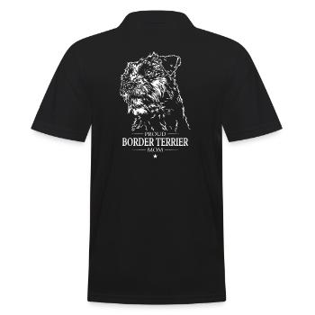Border Terrier Maman Chien Chien Wilsigns - Polo Homme - noir - Dos - Kai (181cm)