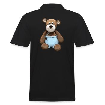 Teddy bear teddy bear bears kindergarten - Men's Polo Shirt - black - Back - Kai (181cm)