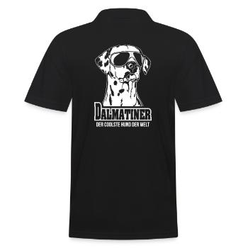DALMATINER coolster Hund Hundespruch Wilsigns - Männer Poloshirt - Schwarz - Hinten - Kai (181cm)
