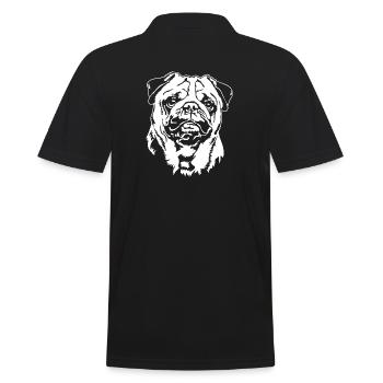 Carlin Portrait Chien Chiens Wilsigns - Polo Homme - noir - Dos - Kai (181cm)