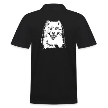 Samoyède Portrait Chien Chiens Wilsigns - Polo Homme - noir - Dos - Kai (181cm)