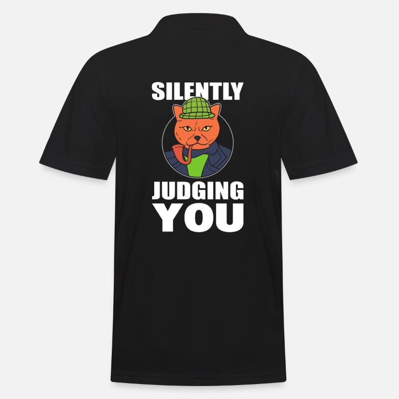 Silently Judging You Privatdetektiv - Männer Poloshirt - Schwarz