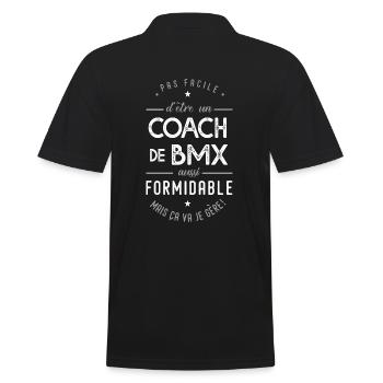 coach BMX formidable cadeau sport vélo - Polo Homme - noir - Dos - Kai (181cm)