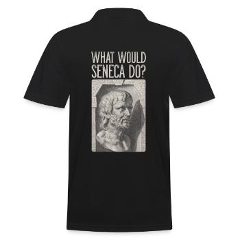 Sénèque Buste Stoic Stoa QUE FERAIT SÉNÈQUE? - Polo Homme - noir - Dos - Kai (181cm)