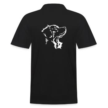 Nova Scotia Duck Tolling Retriever Dogs Wilsigns - Men's Polo Shirt - black - Back - Kai (181cm)