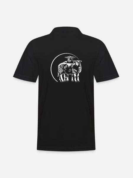 SCHAFE Schaf Sheep Tier Schäfer Wilsigns - Männer Poloshirt - Schwarz