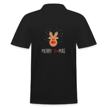 Renne Joyeux Noël - Humour de Noël - Polo Homme - noir - Dos - Kai (181cm)