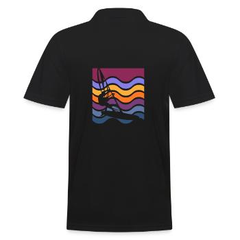 Surfen Strand Surfer Surfen Sommer Meer Liebhaber - Männer Poloshirt - Schwarz - Hinten - Kai (181cm)