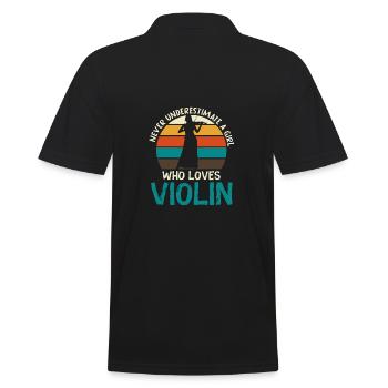 Violin Violinist Orchestra Lovers of classical music - Men's Polo Shirt - black - Back - Kai (181cm)