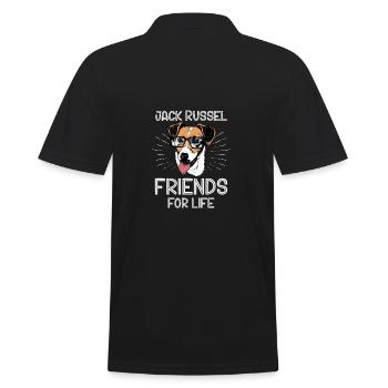 Jack Russell Friends For Life Hundeliebhaber Hunde - Männer Poloshirt - Schwarz - Hinten - Kai (181cm)
