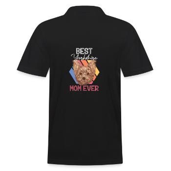 Best Yorkshire Mom Ever Welpe Hundeliebhaber Hunde - Männer Poloshirt - Schwarz - Hinten - Kai (181cm)