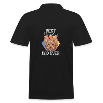 Best Yorkshire Dad Ever Welpe Hundeliebhaber Hunde - Männer Poloshirt - Schwarz - Hinten - Kai (181cm)