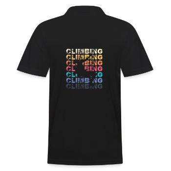 Klettern Berg Fels Bouldern Liebhaber Kletterer - Männer Poloshirt - Schwarz - Hinten - Kai (181cm)