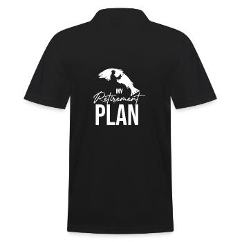 Mein Ruhestandsplan Fisch Fischliebhaber Fischer - Männer Poloshirt - Schwarz - Hinten - Kai (181cm)