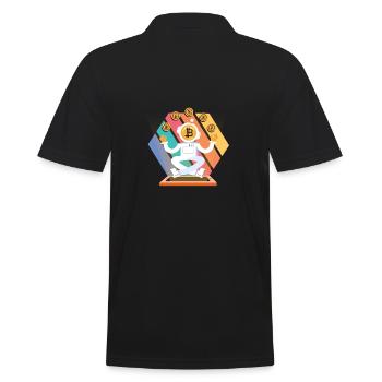 Bitcoin Roboter Btc Blockchain Liebhaber Krypto Tr - Männer Poloshirt - Schwarz - Hinten - Kai (181cm)