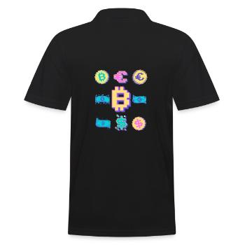 Bitcoin Krypto Btc Blockchain Liebhaber Krypto Tra - Männer Poloshirt - Schwarz - Hinten - Kai (181cm)