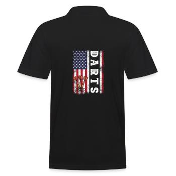 Pool ist meine Therapie Billardspieler Snooker-Lie - Männer Poloshirt - Schwarz - Hinten - Kai (181cm)