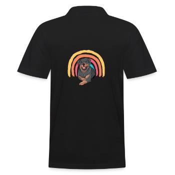Mops Rauchen In Tasche Welpe Haustier Hundeliebhab - Männer Poloshirt - Schwarz - Hinten - Kai (181cm)