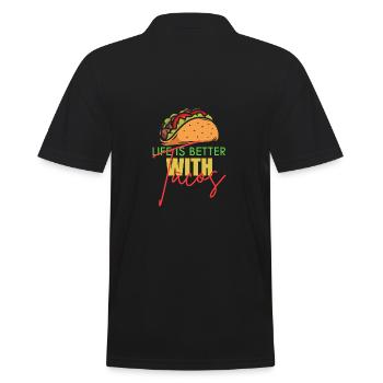 Lustiger Taco Cinco De Mayo Tacos Fun Lovers - Männer Poloshirt - Schwarz - Hinten - Kai (181cm)