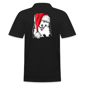 Santa Samojede Weihnachten Hunde Hund Wilsigns - Männer Poloshirt - Schwarz - Hinten - Kai (181cm)