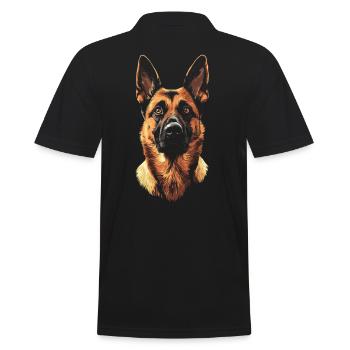 Berger Allemand Portrait Chien Chien - Polo Homme - noir - Dos - Kai (181cm)