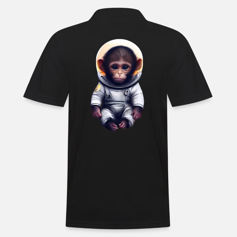Singe astronaute - Polo Homme - noir