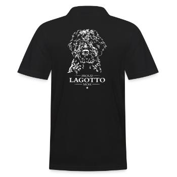 Lagotto Mom Hunde Hund Lagotto Romagnolo Wilsigns - Männer Poloshirt - Schwarz - Hinten - Kai (181cm)