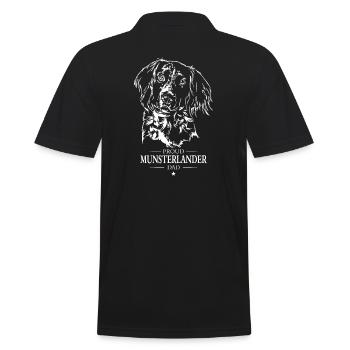 Munsterlander Dad Hunde Münsterländer Wilsigns - Männer Poloshirt - Schwarz - Hinten - Kai (181cm)