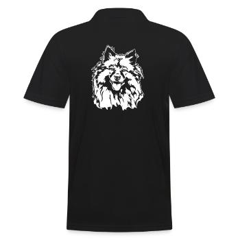 Wolfsspitz Keeshond Hundeportrait Hunde Wilsigns - Männer Poloshirt - Schwarz - Hinten - Kai (181cm)