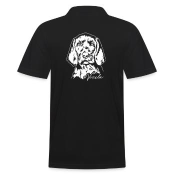 Vizsla Wirehaired Portrait Dog Dogs Wilsigns - Men's Polo Shirt - black - Back - Kai (181cm)