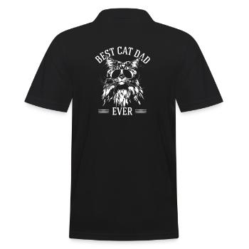 Best Cat Dad ever Maine Coon Katze Wilsigns - Männer Poloshirt - Schwarz - Hinten - Kai (181cm)