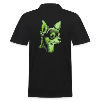 Chihuahua, Poil Court, Tête De Chien, Dessin Vert - Polo Homme - noir - Dos - Kai (181cm)