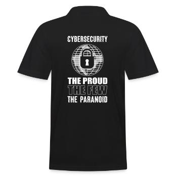 Internet-Sicherheit Codierer - Männer Poloshirt - Schwarz - Hinten - Kai (181cm)